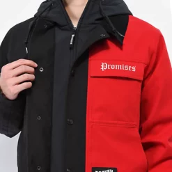 Broken Promises Bred Black & Red 10K Snowboard Jacket -Lib Tech Shop Broken Promises Bred Black Red 10K Snowboard Jacket 355512 alt1 US