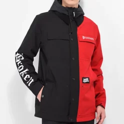 Broken Promises Bred Black & Red 10K Snowboard Jacket