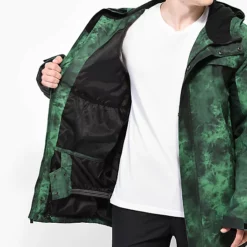 Broken Promises Dark Rider Men's Green & Black Tie Dye Snowboard Jacket -Lib Tech Shop Broken Promises Dark Rider Mens Green Black Tie Dye Snowboard Jacket 355514 alt7 US