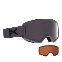 Lib Tech Shop 29 Anon Helix 2.0 Ski & Snowboard Goggles 2020/21 - Stealth Black With Perceive Sunny Onyx Lens + Bonus Lens